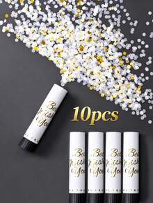 1/5/10/12/20件裝彩色紙花筒，手持旋轉式紙花管，畢業派對紙花，婚禮派對、母親節、畢業裝飾、性別揭曉派對裝飾、生日裝飾、派對禮物、房間裝飾家居裝飾（請勿將發射管對準人或物體） - 均碼 - 查看 13