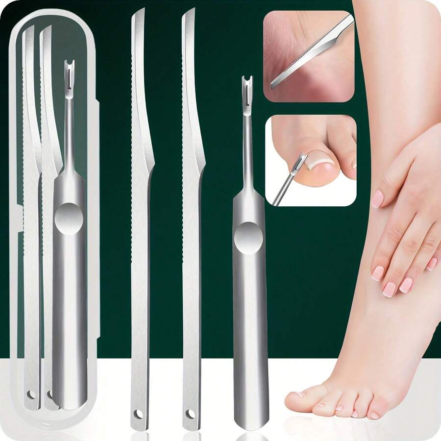 Stainless Steel Foot Callus And Nail Dead Skin Trimming Tool, Foot Keratin Removal Tool, Trimming Tool Set, Perfect For Home Foot Care - Multicolor - View 1