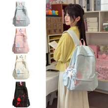 Cute Puppy Embroidery Backpack, Girly Star Student School Bag, Lightweight Japanese Style Commuter Backpack - Multicolor - View 2