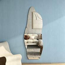 Acrylic Wall-Mounted High-Definition Scratch-Resistant Cloud-Shaped Full-Length Mirror & Makeup Mirror Integrated No-Drill Bathroom Mirror Scratch-Resistant - A - View 2