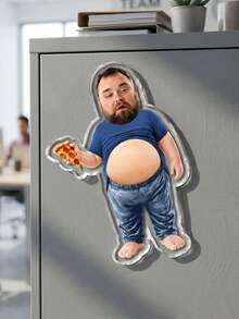 1pc Custom Dad Squishy Belly Photo Fridge Magnet, Personalized Face Father's Day Gift, Gag Refrigerator Magnet,Kitchen Decor,Husband Birthday Keepsakes,Beer Pizza Belly,Anti-Collision Fridge Magnet,It's Not A Dad Bod, It's A Father Figure - Multicolor - View 10