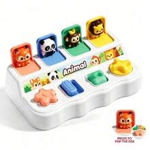 Montessori Pop-Up Animal Surprise Box Toy, Fine Motor Skills And Logical Thinking Development Learning Game, Toddler Sensory Interactive Play Set, Ideal Children's Birthday And Preschool Gift - Multicolor - View 6