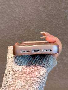 Casing Ponsel Matte Rose Gold dengan Pola Gelombang 3D, Kompatibel dengan iPhone 17 Pro Max/17 Pro/17/16 Pro Max/16/16 Pro/16 Plus/15/15 Pro Max/15 Pro/15 Plus/11/12/13/14 Pro Max/12 Pro/12 Pro Max/13 Pro/13 Pro Max/14 Pro/14 Pro Max/14 Plus Soft Shell - Rose Gold - View 10