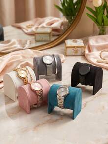 1pc Microfiber Watch Display Stand, Watch Holder, Watch Bracelet, Anklet, Beaded Necklace Display Rack And Photography Prop, This Rack Can Be Used As A Storage Rack For Watches, Necklaces, Bracelets And Bangles, Suitable For Men And Women As Holiday Gifts And Jewelry Storage - Bracelet/watch Stand - View 3