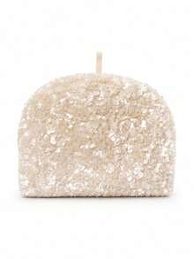 1pc Shiny Sequin Teapot Insulated Cover, Dessert Tray Cover, Fabric Cover - Multicolor - View 6