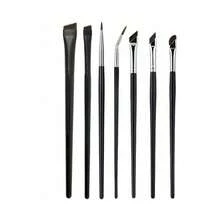 Ensemble de 7 pinceaux de maquillage pour les yeux de précision, comprenant un pinceau à eyeliner incliné, un pinceau à eyeliner ultra-fin et un pinceau à sourcils, convient pour les sourcils, l'eyeliner et le fard à paupières, permet de créer facilement un maquillage des yeux charmant. Fabriqué en matériau de fibre, finement travaillé, convient pour D - multicolore - Voir 9