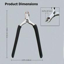 Nail Clipper, 3/4 Jaw Ultra Sharp Nail Tip Pliers, Professional Nail Trimming Tool, Non-Slip Silicone Handle Nail Clipper, For Nail Care Manicure Nails - Multicolor - View 10