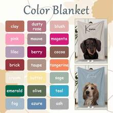 Customized Pet Photo Portrait Blanket: Personalized Flannel Dog/Cat Mom Gift - Multicolor - View 8