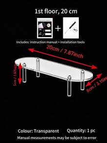 1pc Multi-Functional Transparent Acrylic Tiered Display Stand, Suitable For Perfume And Cosmetic Storage, Home Decor - Multicolor - View 10