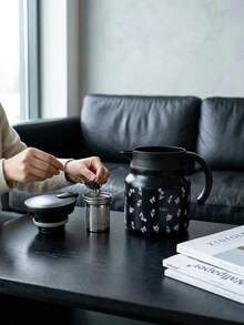 1個/1套 800ml 紫色鬱金香與蝴蝶結設計雙層不鏽鋼保溫咖啡/茶壺，適用於辦公室、餐廳、戶外、學校、居家，聖誕節、情人節、母親節、開學季、生日禮物 - 彩色 - 查看 11