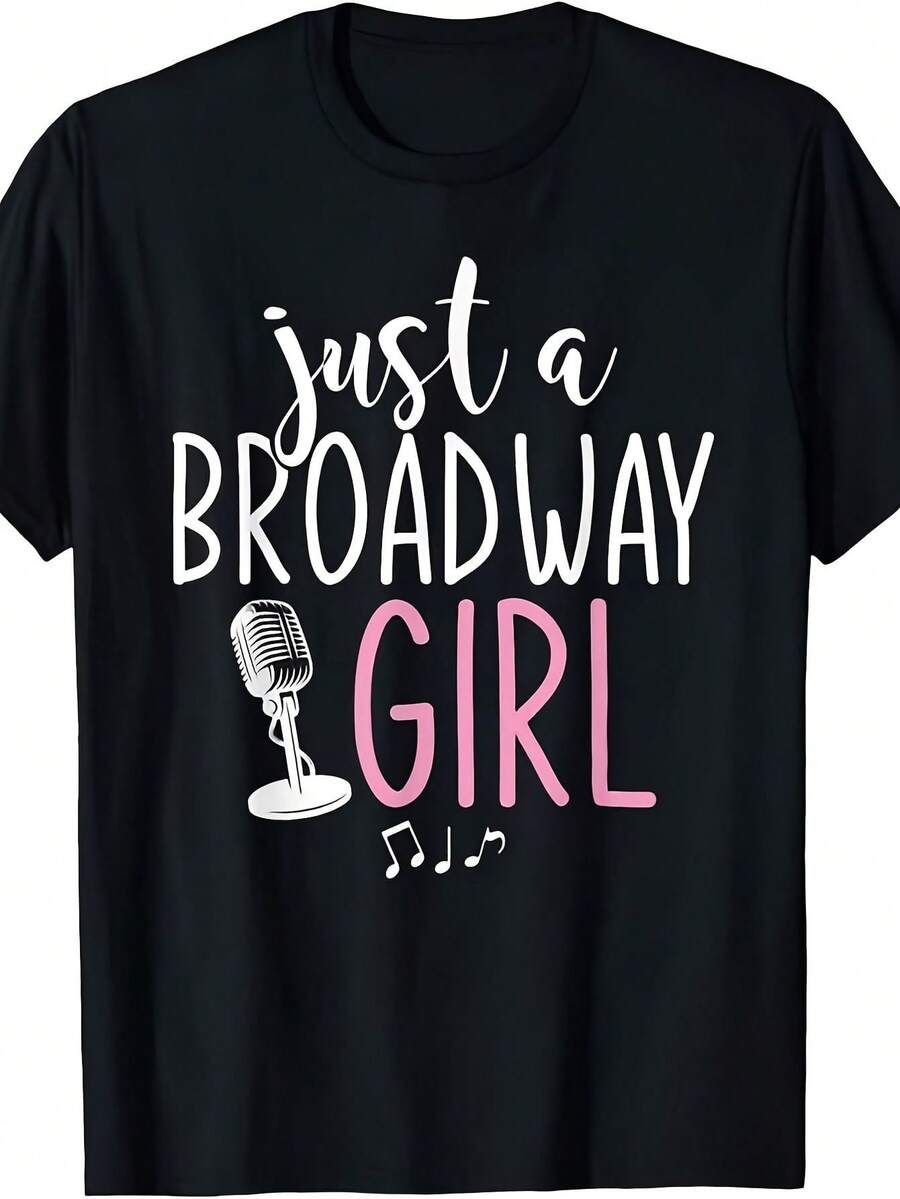 Camiseta "Solo un fan del teatro musical" con estampado gr£fico retro de musical, camiseta suave y transpirable para W0281, perfectara exteriores, fiestas o regalos, colores brillantes...