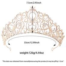 Rhinestone Star Princess Crown Bridal Wedding Headpiece Birthday Party Graduation Prom Beauty Pageant Tiara - Multicolor - View 11