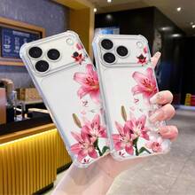 Best-Selling Ins-Style Watercolor Pink Lily  15PM Phone Case With Four-Corner Anti-Drop Protection  AIR Protective Cover - Four-corner Drop Protection - ZJ4464 - View 3