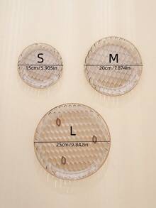 1pc Novelty Luxury Round Gold-Rimmed Multi-Purpose Storage Tray - Grey - View 9