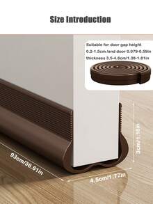 1pc Silent Soundproofing Snap-In PVC Door Bottom Seal Strip - Weatherproof Draft Blocker For Bedroom, AC Room & Door Gap - Ideal For Homeowners & Renters, Perfect Housewarming Gift - View 8