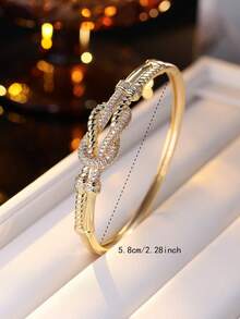 1pc French Luxury Eternal Knot Exquisite Women's Bracelet, Gift For Girlfriend, Best Friend, Anniversary - Bracelet - View 2