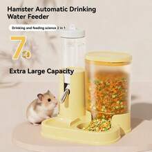 1pc Hamster All-In-One Food And Water Dispenser, Transparent Design For Easy Monitoring Of Food And Water Levels, Easy To Assemble, Washable, With Steel Ball Roller Outlet - View 10