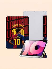 World Cup Football Boy Pattern Design Tablet Protective Case, Tri-Fold Stand Protective Shell, Compatible With IPad (A16) 11 Inch 11th Generation 2025/10th Generation / 10.2 Inch Pro 2021/2020, Galaxy Tab A8 10.5 Inch 2022, Matepad 10.4/ Tab/, Anti-Drop, With Pen Slot, Supports Sleep/Wake, Gift For Kids / Gift For Family. - Multicolor - View 5