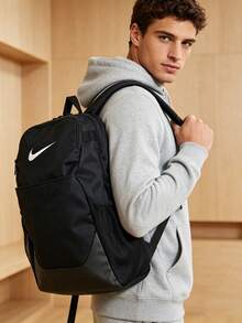 Nike Mochila para hombres y mujeres, mochila casual simple para uso diario y transporte, mochila para estudiantes NK BRSLA M BKPK - X IB4408-010 - IB4408-010 - Ver 2