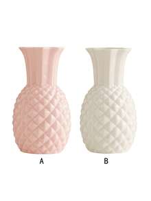 1pc Pineapple Shaped Ceramic Vase, Exquisite Craftsmanship, Suitable For Fresh Flower Arrangement. Elegant Decor, Perfect For Garden Table, Dining Room, Study And Office Decoration, Ideal For Holidays And Various Parties. - Vase - View 10