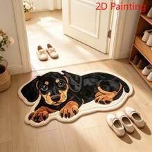 1PC Cute Dog Various Shapes, Asymmetric Shaped Rug, Soft And Adorable Childhood-Inspired Decorative Rug, Unique Design Asymmetric Shaped Rug, Cute Cartoon Rug, Bedroom Decor, Small Rug, Rug, Home Decor, Living Room Rug, Living Room Small Rug, Outdoor Rug, Washable Rug, All Seasons, Spring, Summer, Autumn, Winter, Decorative Rug, Suitable For Christmas, Bathroom Accessories, Room Decor Set, Manual Measurement May Have 1-5cm Error, Please Be Cautious When Purchasing If You Mind. - Multicolor - View 5