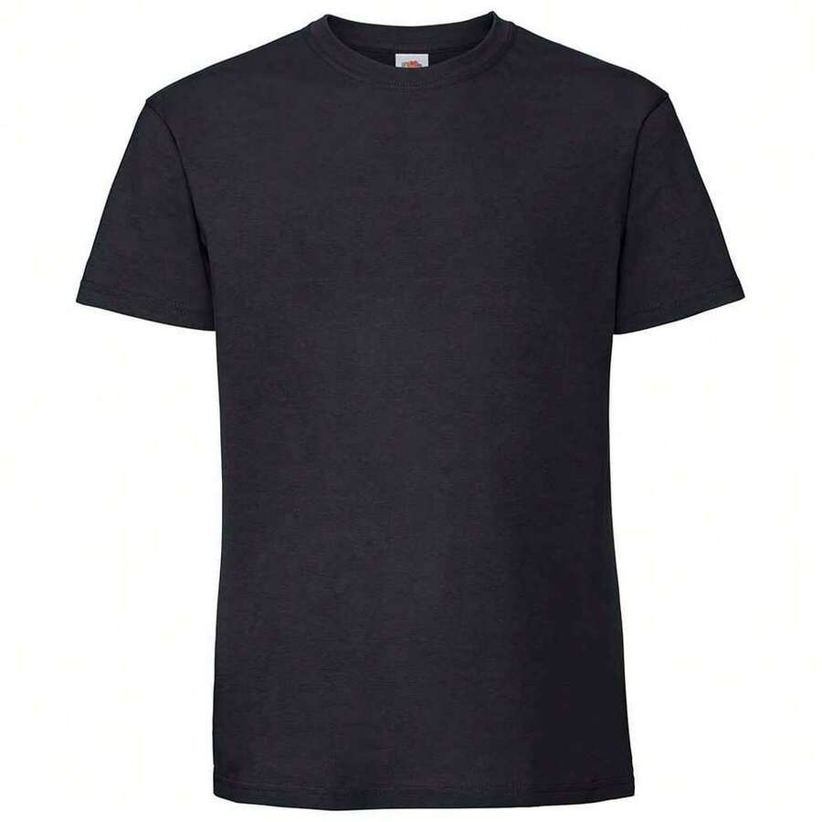 Fruit Of The Loom Mens Ringspun Premium T-Shirt - Black - View 1