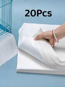 20 piezas de forro de papel a prueba de fugas para jaula de pájaros, hojas desechables impermeables y absorbentes sin filtración para bandeja de jaula, para limpieza diaria y protección del fondo de la jaula de loros, periquitos, cacatúas y aves domésticas - Ver 6