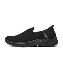 Skechers 女士 Go Walk 6 套脚休闲步行鞋，日常旅行鞋 896281-BBK - 全黑色 - 查看 1