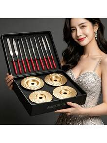 14pcs Angle Grinder Accessories Wood Carving Discs, 2.95 Inch Diameter, Grinding Machine Wood Grinding Wheel Shaping Disc, Wood Polishing Carving Tool, Woodworking Angle Grinder Accessories - Multicolor - View 4