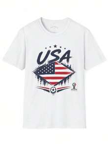 USA America United States USMNT World Cup 2026 Soccer Tee T-Shirt Top Fan Jersey Football Gift Modern Classy Quality - 黑色 - 查看 1