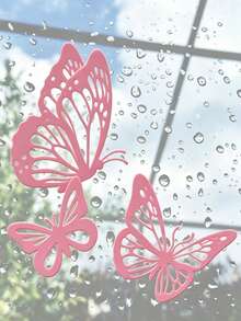 3pcs/Set Butterfly Car Stickers, Suitable For Fuel Tank Cap, Car Window, Bumper Decoration - A - View 7