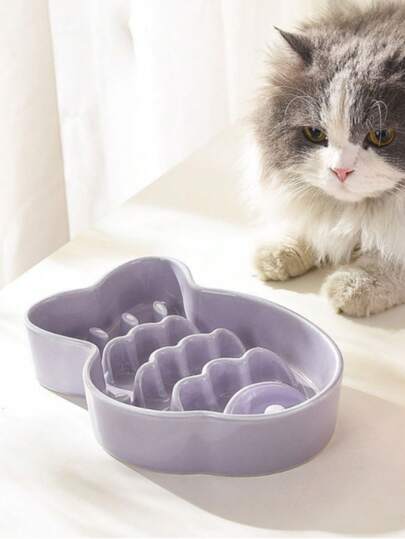 1pc/Taiyaki Slow Feeder Cat Bowl/Anti-Choking/Dog Food Bowl/PP Plastic Material/Water Bowl/Cervical Spine Protection/Specialized Feeding/Dog Food Bowl/Pet Supplies/