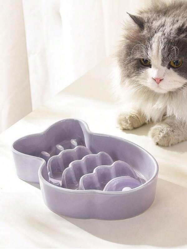 1pc/Taiyaki Slow Feeder Cat Bowl/Anti-Choking/Dog Food Bowl/PP Plastic Material/Water Bowl/Cervical Spine Protection/Specialized Feeding/Dog Food Bowl/Pet Supplies/