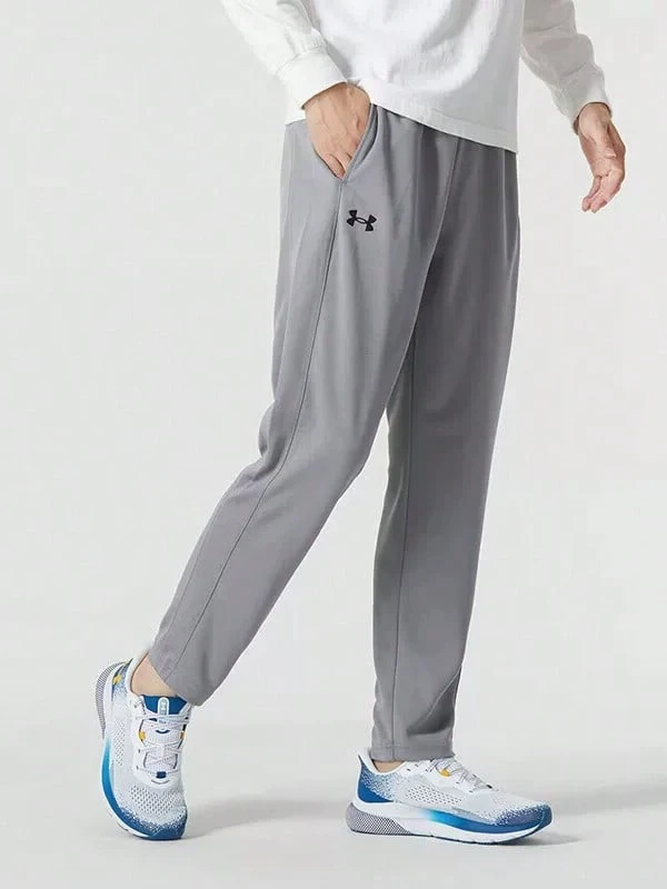 Under Armour 男女同款休閒直筒健身跑步訓練寬鬆運動褲 - 灰色 - 查看 1