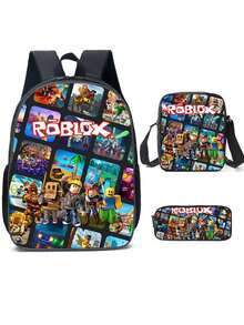 Highly Attractive Student Backpack Large Capacity Travel Bag Cartoon Animation Backpack Minimalist Large Capacity Backpack 3 Pieces Set Brain Bag Pet Little Backpack Student School - Multicolor - View 17