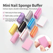 50Pcs Mini Nail Files Sanding Block Double-Sided 100/180 Grit Sponge File Nail Buffer And Shaper Pedicure Manicure Tools - Multicolor - View 11