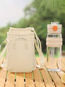 Outdoor Water Bottle Holder With Adjustable Strap Multiple Compartments Unisex Water Bottle Bag With Phone Pocket Water Bottle Pouch Pocket Water Bottle Carrier Bag For Walking Hiking Camp Cycling Travel Essentials Accessories Back To School Supplies - Multicolor - View 8