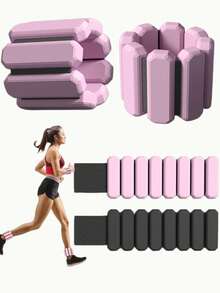 2pcs Adjustable Wrist And Ankle Weights (Unisex), Fitness Weight Set, For Exercise, Yoga, Walking, Running, Dancing, Pilates, Aerobics, Aerobic Exercise, Home Gym Wearable Wristbands - Multicolor - View 1