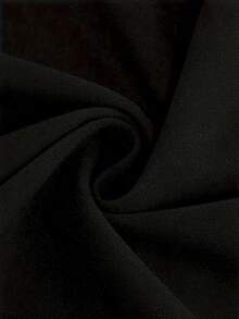 Dress + Solid Color Dress With Front Bow - Black - View 5