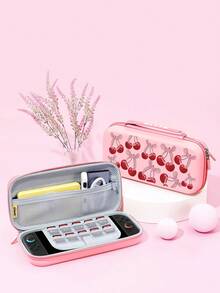 Protective Case Compatible With Switch 2nd Generation (2025), 1pc Pink Cherry Bow Pattern Protective Case, Compatible With Switch 2/Switch NS/Switch OLED/Lite, Compatible With Switch Game Console Accessories, Full Set, Storage Bag, Card Slot Dock Shell, Switch Protective Case, Best Gift Compatible With Switch Players - Multicolor - View 8