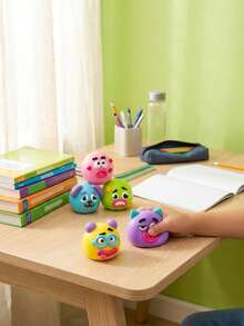 Super Soft Ugly-Cute Expression Squeeze Toy, Cute Face TPR Soft Rubber Ball, Ultra Soft Slow Rebound Stress Relief Toy, Popular Anxiety Relief Fidget Toy, Fun Prank Party Gift, Perfect Birthday Graduation Gift, Random Color - Multicolor - View 6