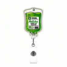 TONAVIETO 1pc Green Infusion Bag Badge Reel Acrylic Retractable Badge Holder Clip With Swivel Alligator Clip For Nurse, Doctor, Nursing Student, Hr, Office Workers - Green Infusion Bag - View 7