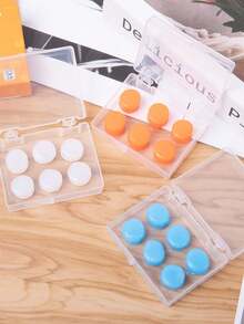 12pcs Reusable Silicone Earplugs, Waterproof, Noise-Reducing, Suitable For Swimming, Moldable, Sleep Protection - A - View 7