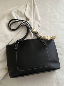 New Luxury High-End Pattern Versatile Women's Shoulder Tote Bag - Black - View 8