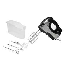Batidora de Mano Hamilton Beach 6 Velocidades Alto Rendimiento Acero Inoxidable 62646F,  incluyendo 2 batidores QuickMix, un batidor manual y 2 ganchos para masa - Tipo de Enchufe A USA (110-127V) - Ver 1