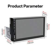 Reproductor de coche MP5 de un solo DIN, compatible con CarPlay inalámbrico y Android Auto, pantalla táctil HD de 7 pulgadas, Bluetooth, estéreo, alimentación de 12V, radio FM, interfaz ISO, entrada AUX, ranura para tarjeta SD, puerto USB, con/sin cámara - Negro - Ver 8