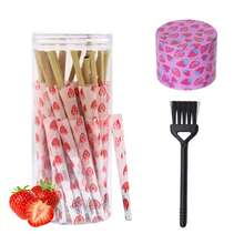 Pre Roll Paper Tool Set: 48 Pieces Of Fruit Flavored,Flavored Cones,Patterned Grinder, Filler, And Small Brush, Evenly Burned, Household Tool, Easy To Use, Gift For Smoking Enthusiasts, Father's Day Gift. - Multicolor - View 9