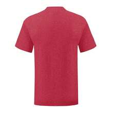 Fruit Of The Loom Mens Iconic 150 T-Shirt - Red Heather - View 2