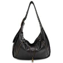 STEPHIECATHY Large Women Single Wide Woven Shoulder Bag PU Leather Y2K Retro Distressed Eyelets Adjustable Strap Zip Decor Pillow Hobo Handbag Daily Travel Commute - Multicolor - View 15