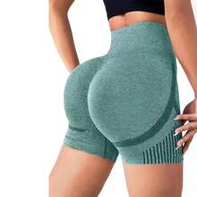 Shorts de Yoga para Mujer, Cintura Alta, Shorts Deportivos para Entrenamiento, Yoga, Fitness, Levantamiento de Glúteos, Pantalones Cortos Deportivos para Gimnasio y Running - Condujo - Ver 7